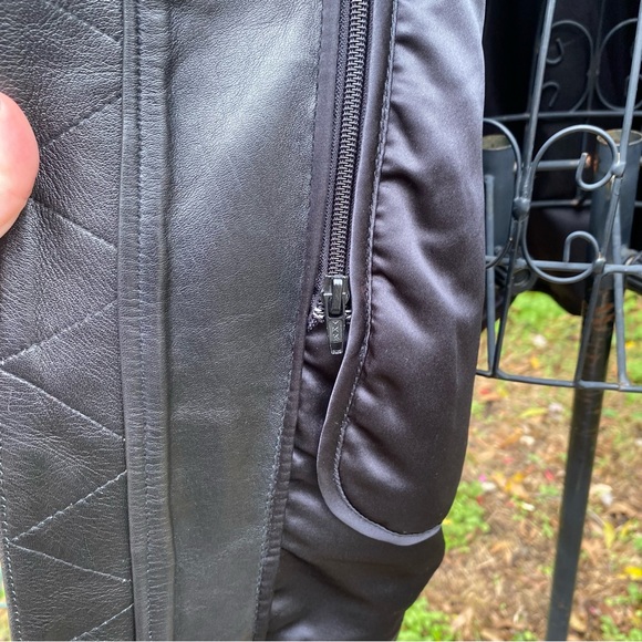 Sea Dream Black Genuine Leather Coat with Removable Thinsulate Liner - Picture 13 of 16